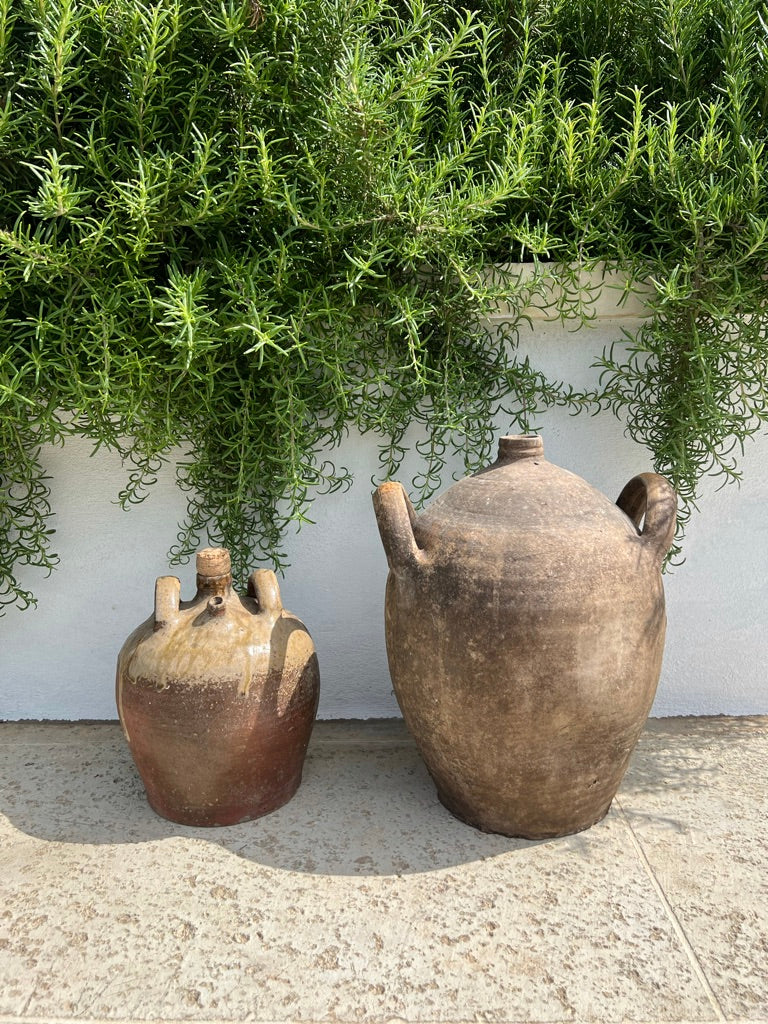 French Provincial Stoneware Olive Oil Jug