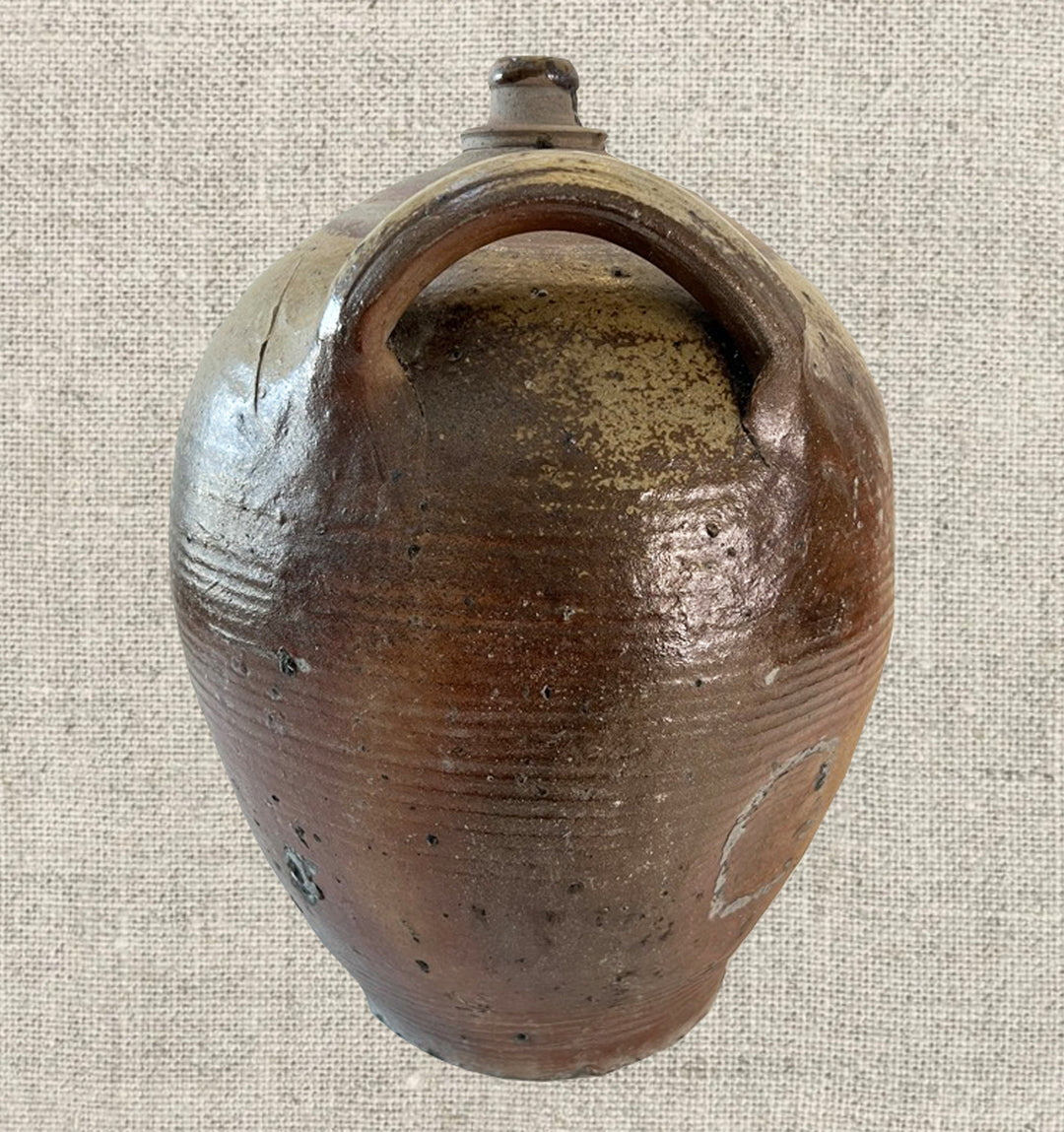 French Provincial Stoneware Olive Oil Jug