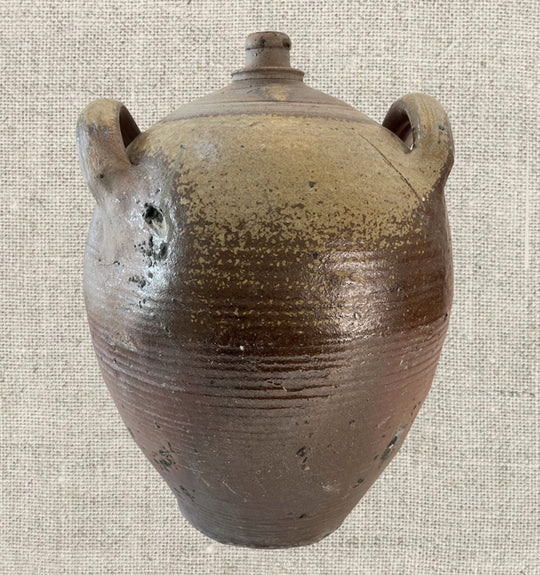 French Provincial Stoneware Olive Oil Jug