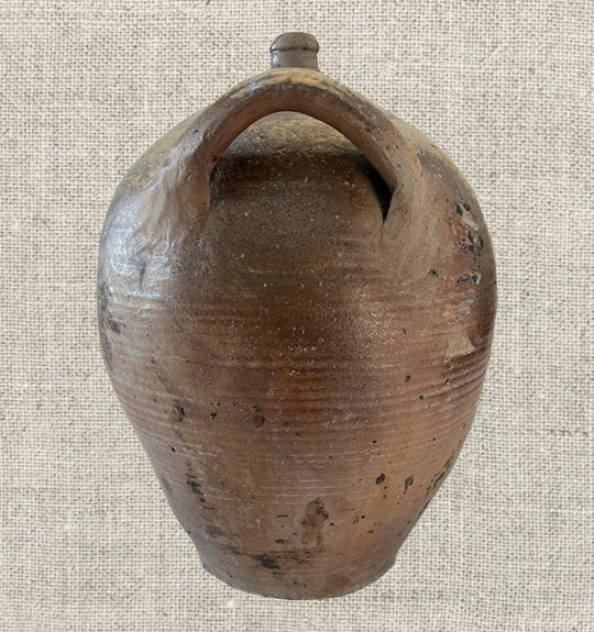 French Provincial Stoneware Olive Oil Jug