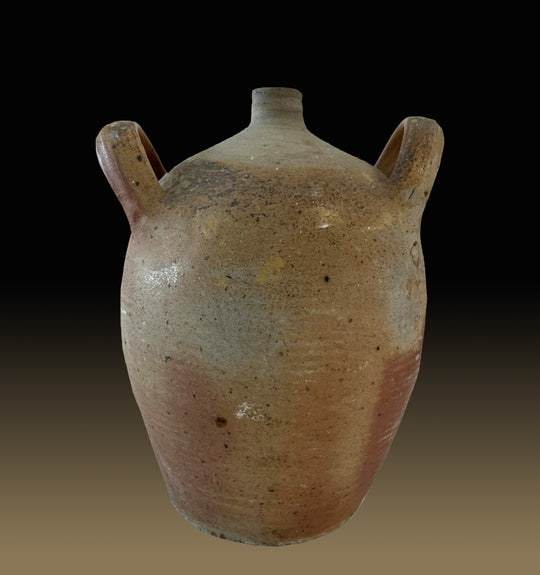 19c French Provincial Stoneware Olive Oil Jug