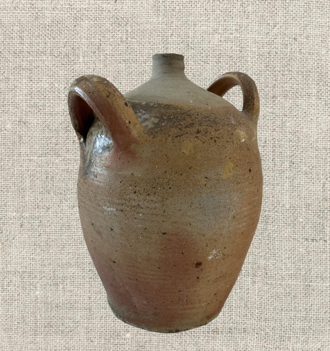 French Provincial Stoneware Olive Oil Jug