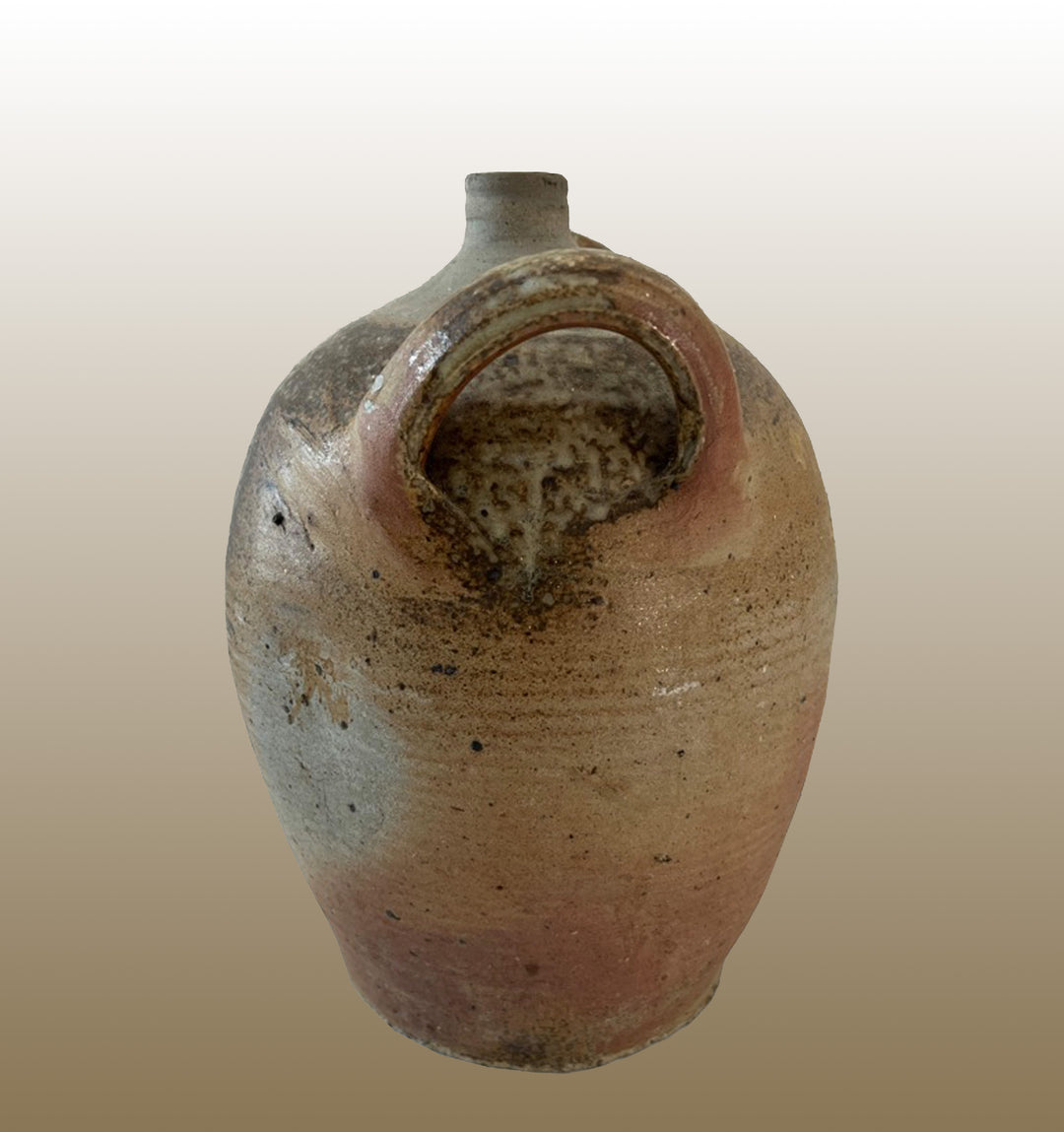 19c French Provincial Stoneware Olive Oil Jug