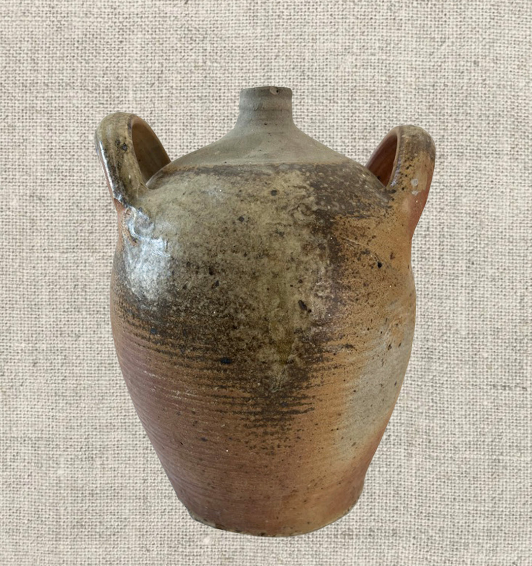 French Provincial Stoneware Olive Oil Jug