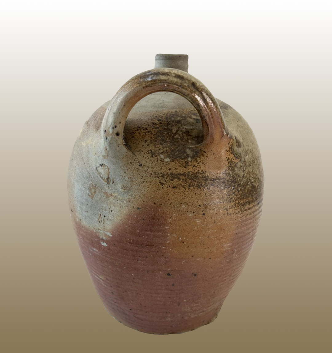 19c French Provincial Stoneware Olive Oil Jug