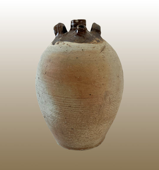19c French Provincial Stoneware Olive Oil Jug