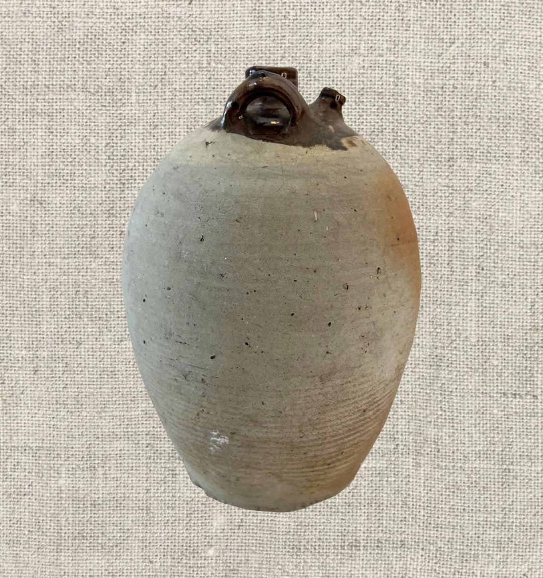 French Provincial Stoneware Olive Oil Jug