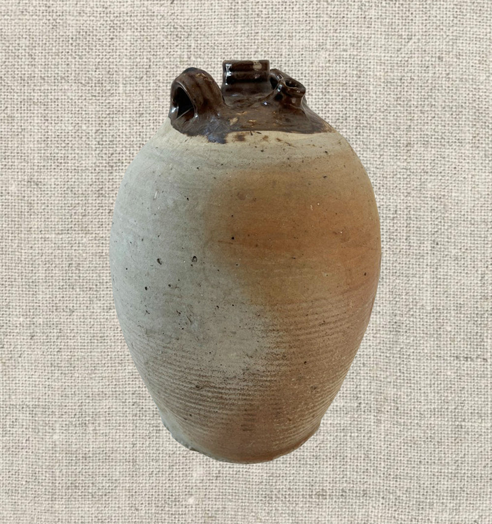 French Provincial Stoneware Olive Oil Jug