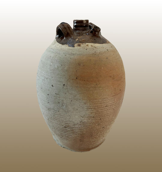 19c French Provincial Stoneware Olive Oil Jug