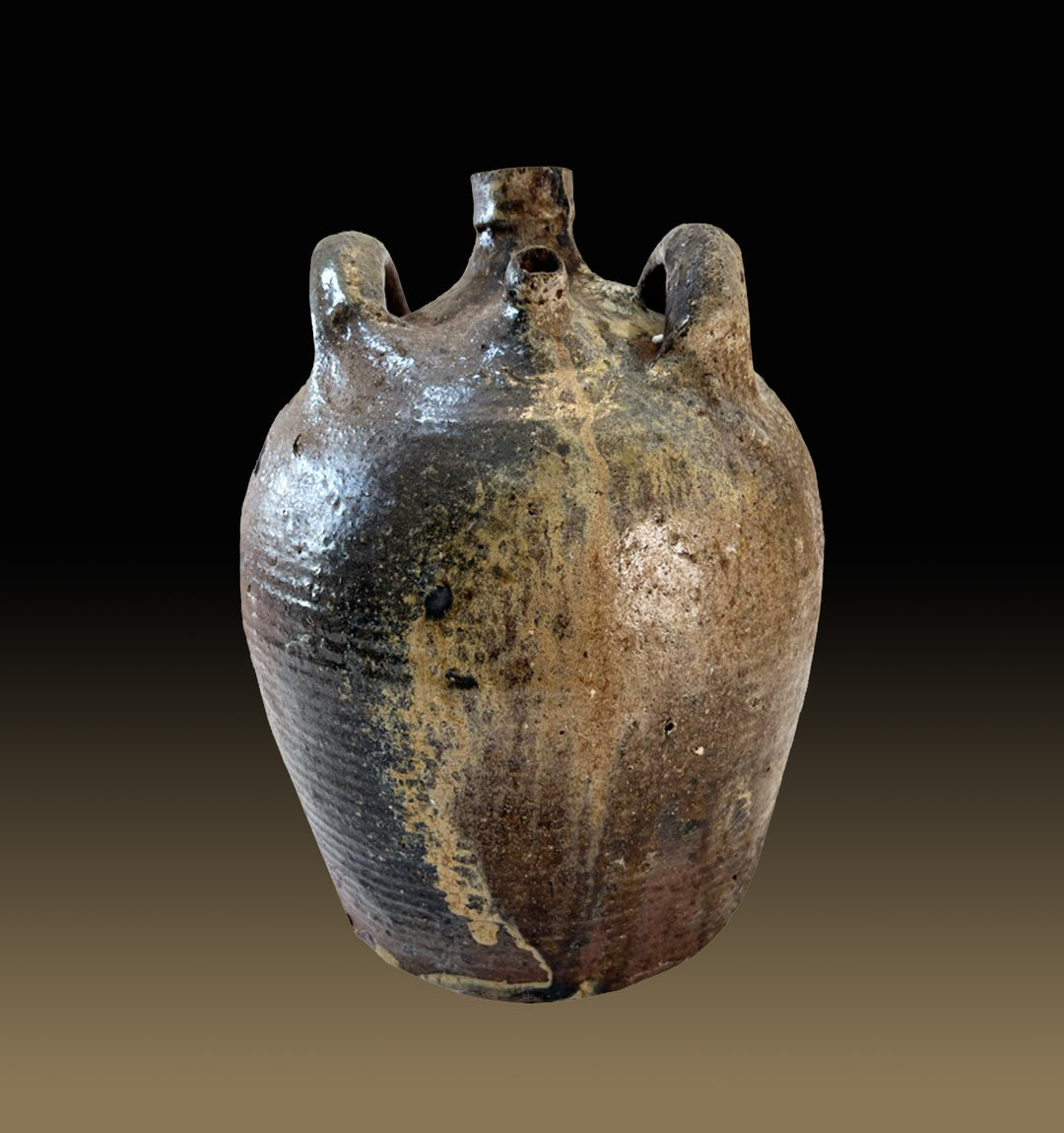 19c French Provincial Stoneware Olive Oil Jug