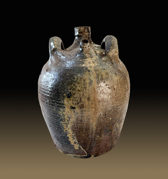 19c French Provincial Stoneware Olive Oil Jug