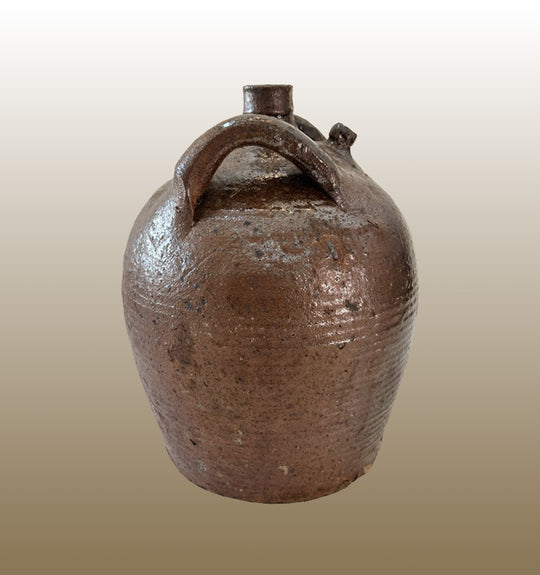 19c French Provincial Stoneware Olive Oil Jug