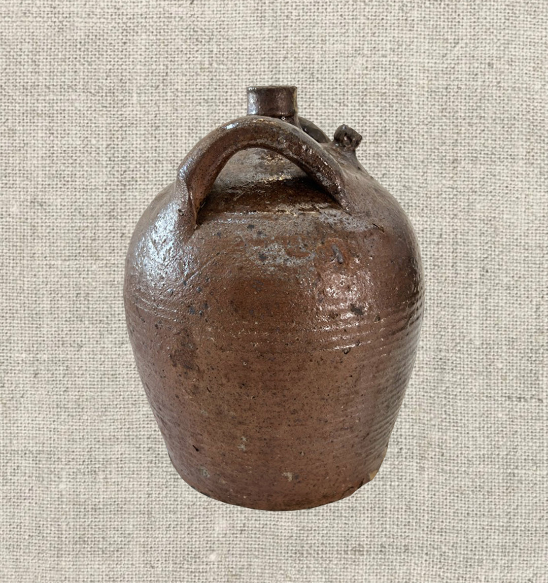 French Provincial Stoneware Olive Oil Jug