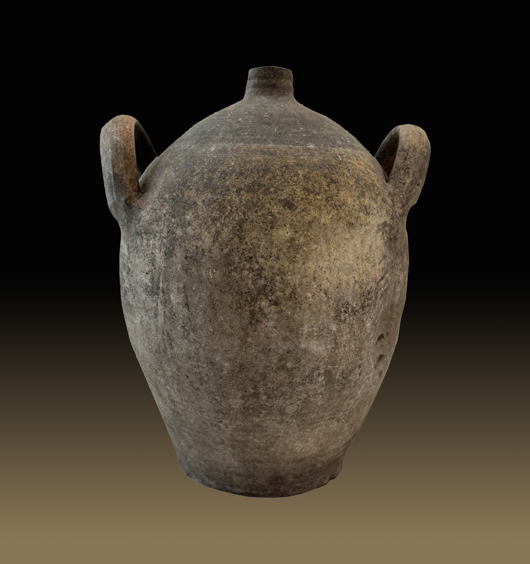 19c French Provincial Stoneware Olive Oil Jug