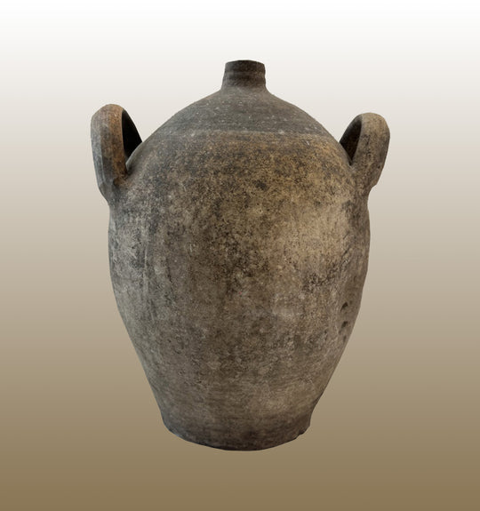 19c French Provincial Stoneware Olive Oil Jug