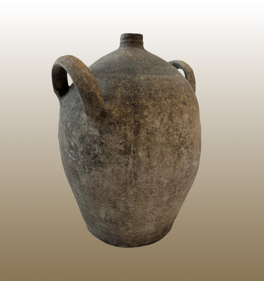 19c French Provincial Stoneware Olive Oil Jug