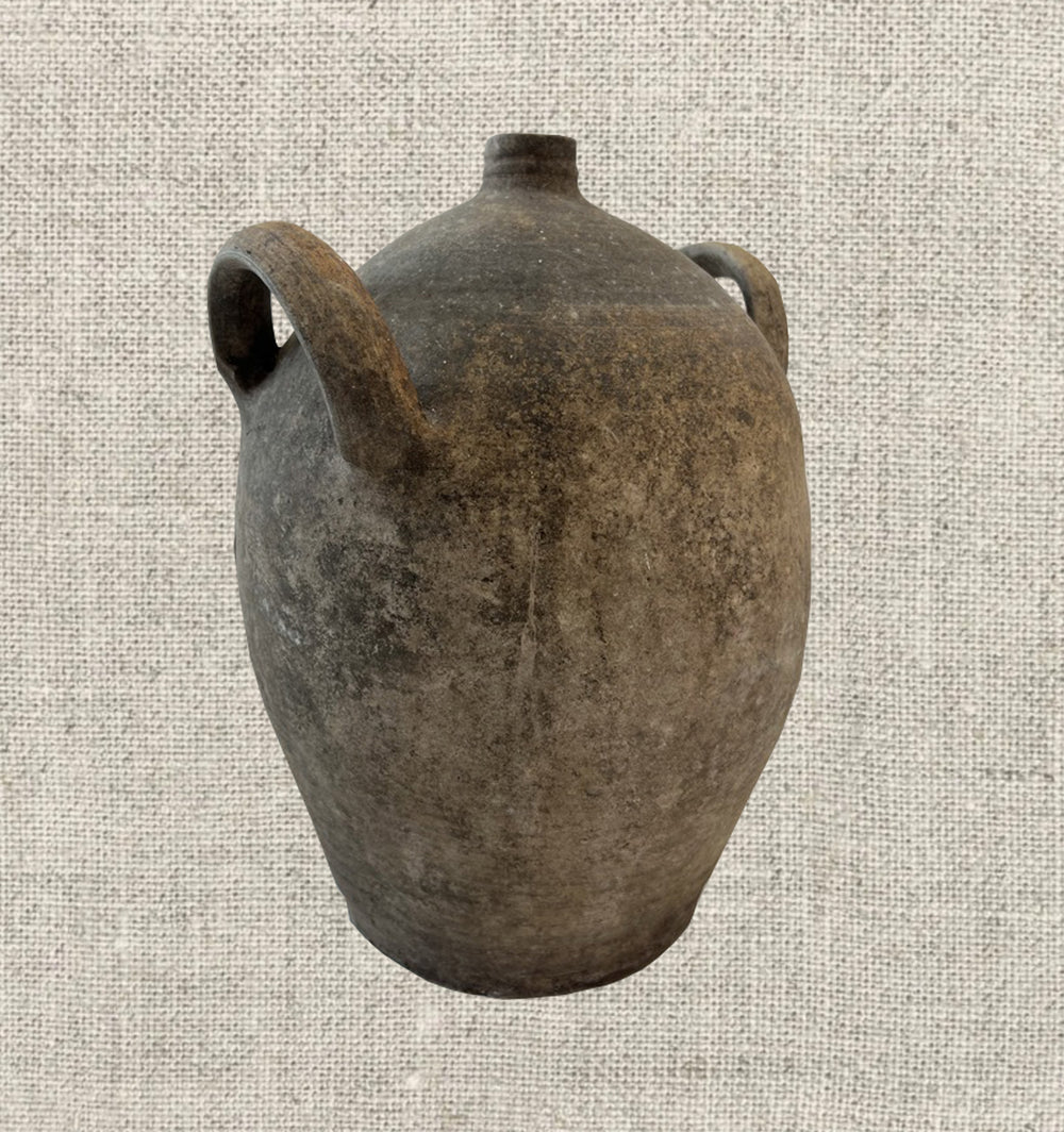 French Provincial Stoneware Olive Oil Jug