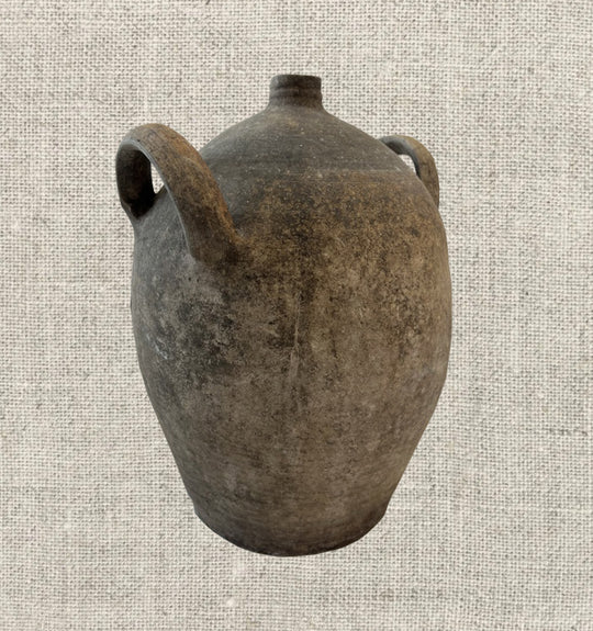 French Provincial Stoneware Olive Oil Jug
