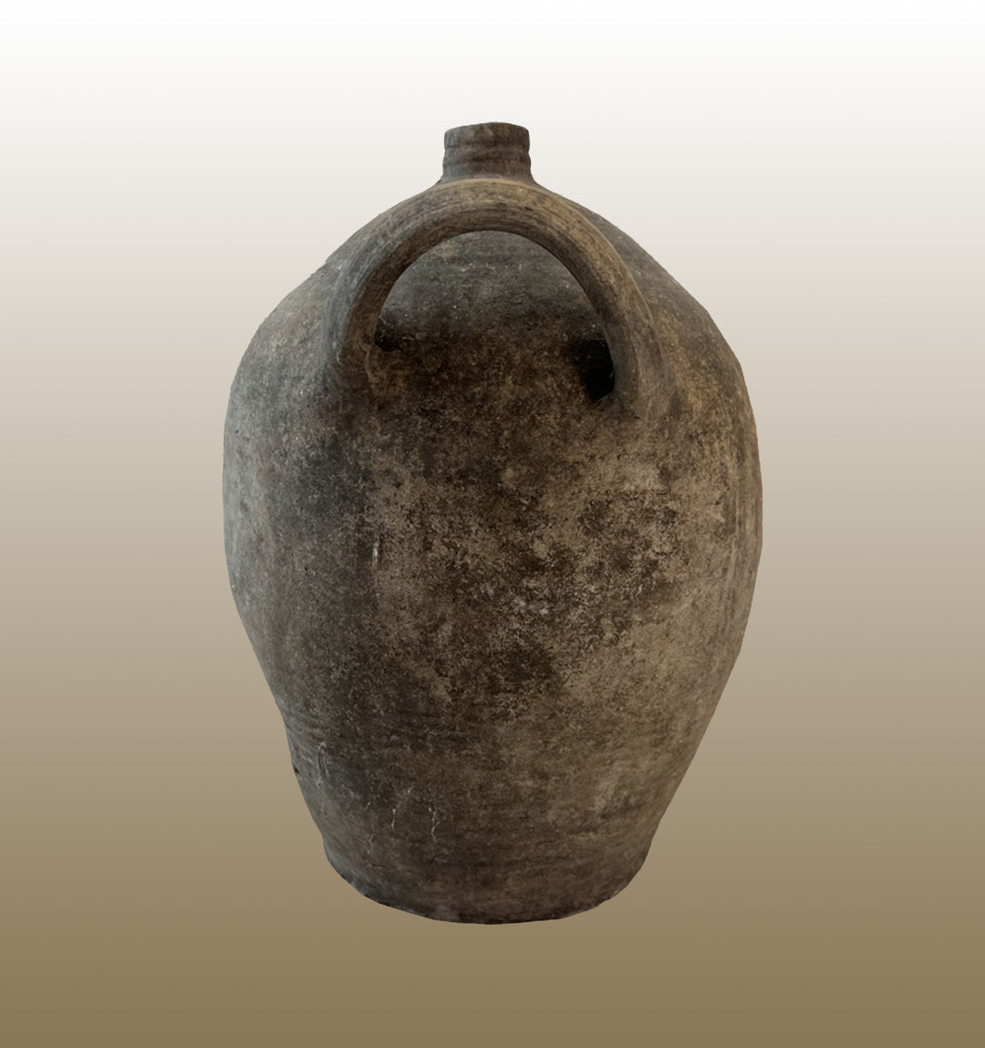 19c French Provincial Stoneware Olive Oil Jug