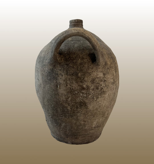 19c French Provincial Stoneware Olive Oil Jug