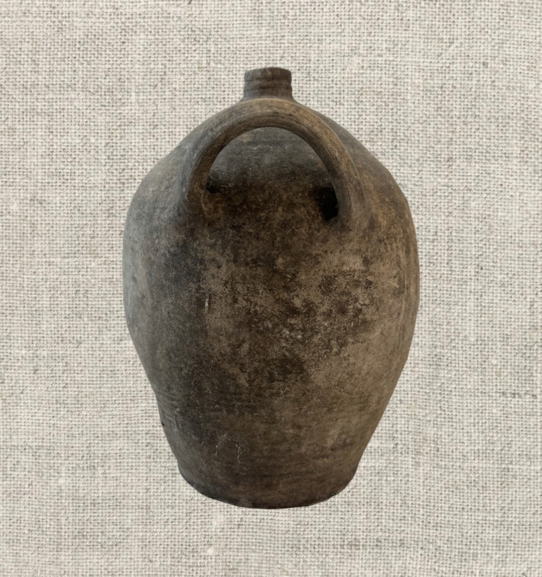 French Provincial Stoneware Olive Oil Jug