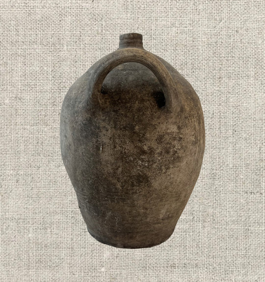 French Provincial Stoneware Olive Oil Jug