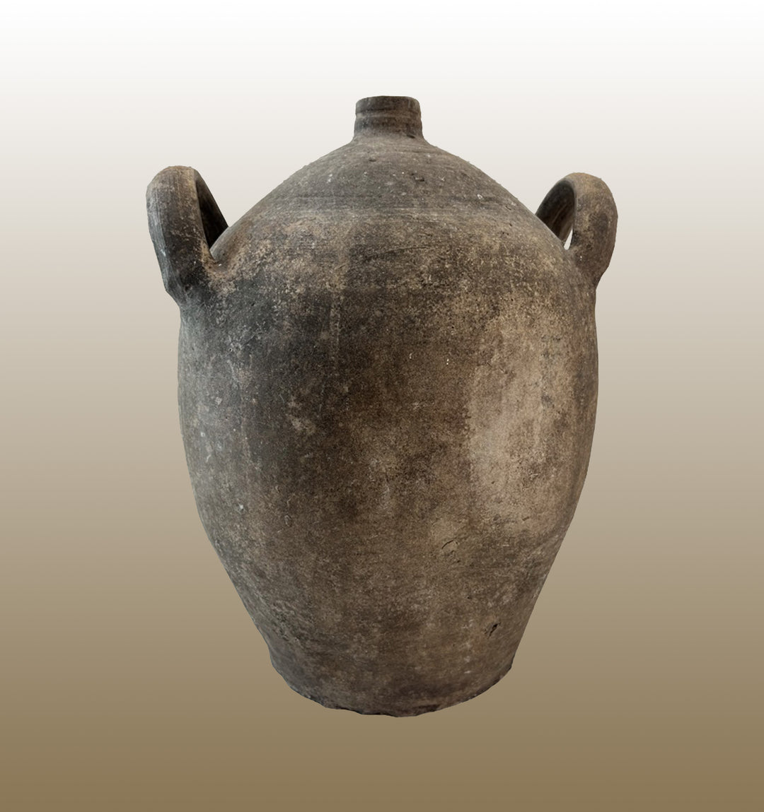 19c French Provincial Stoneware Olive Oil Jug