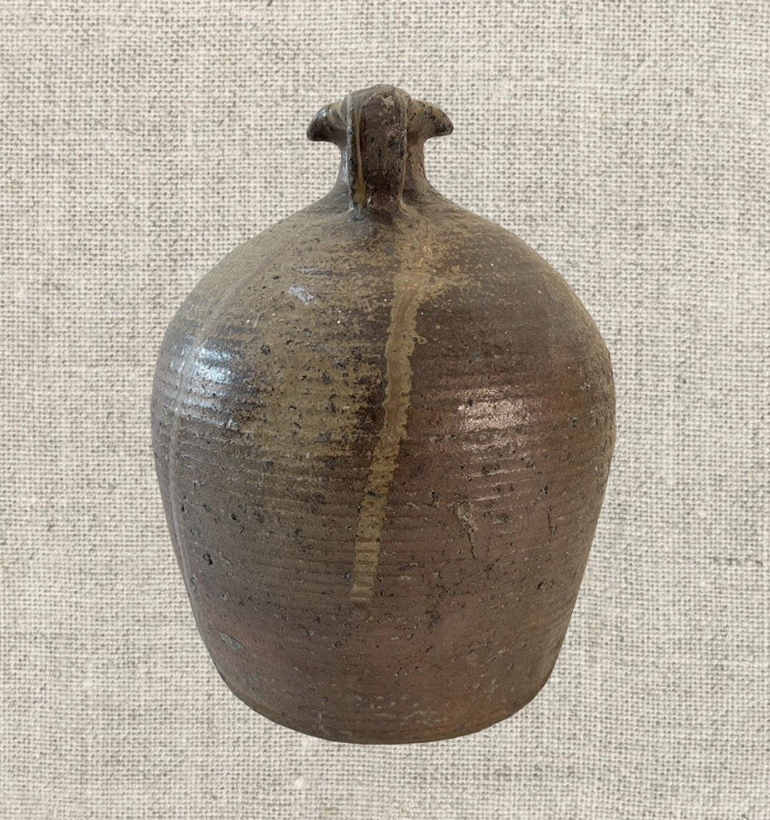 French Provincial Stoneware Double Handle Water Jug