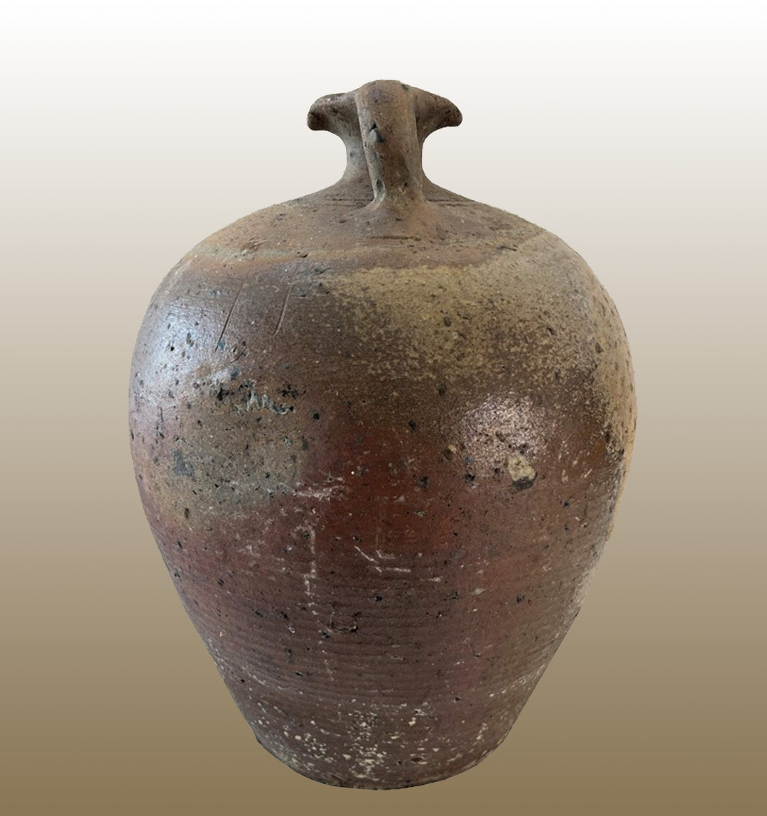 19c French Provincial Stoneware Double Handle Water Jug