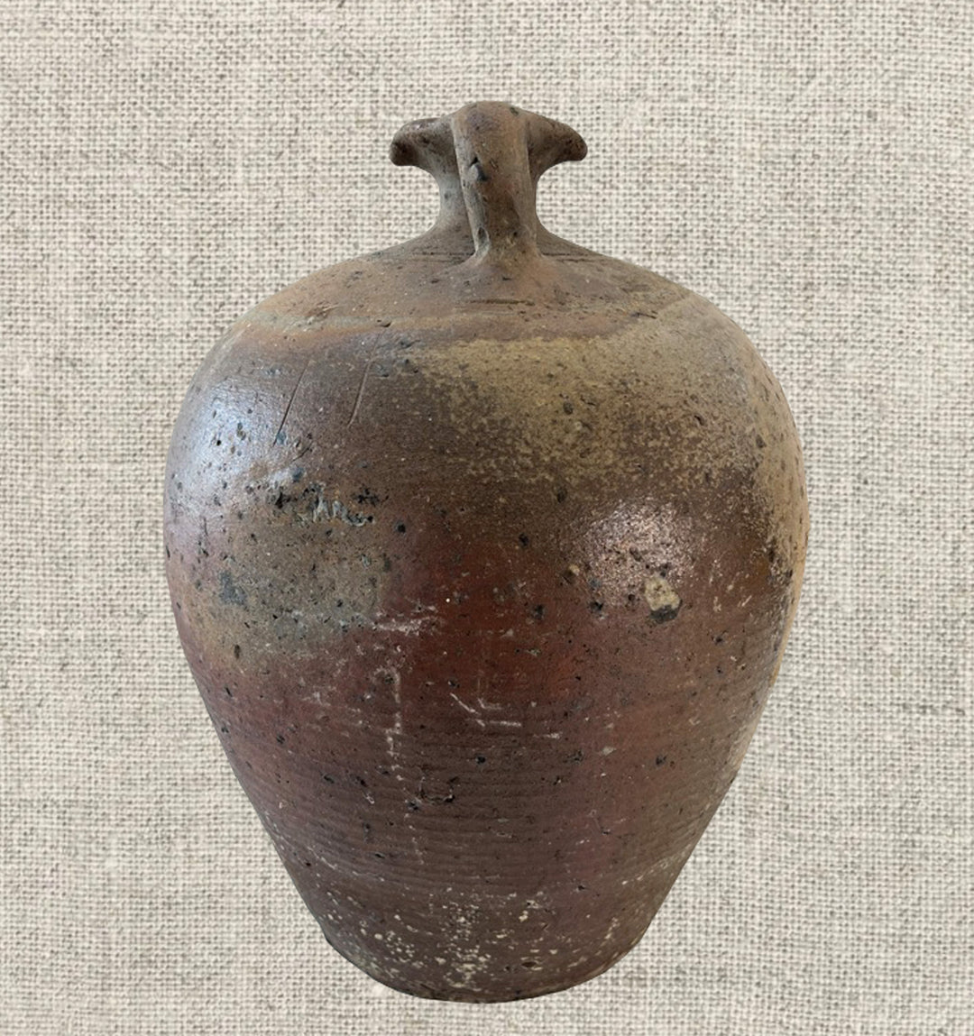 French Provincial Stoneware Double Handle Water Jug